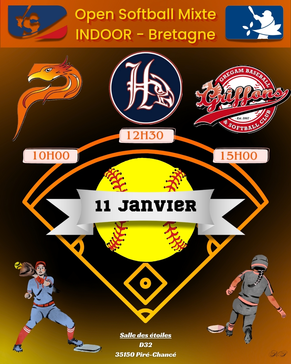Journée 3 : Open INDOOR Bretagne - Softball