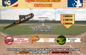 Journée 3 : Open OUTDOOR Bretagne - Softball