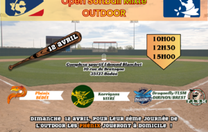 Journée 2 : Open OUTDOOR Bretagne - Softball