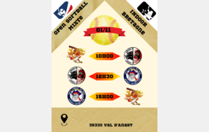 J3 - Open Softball Mixte INDOOR 2026-2027