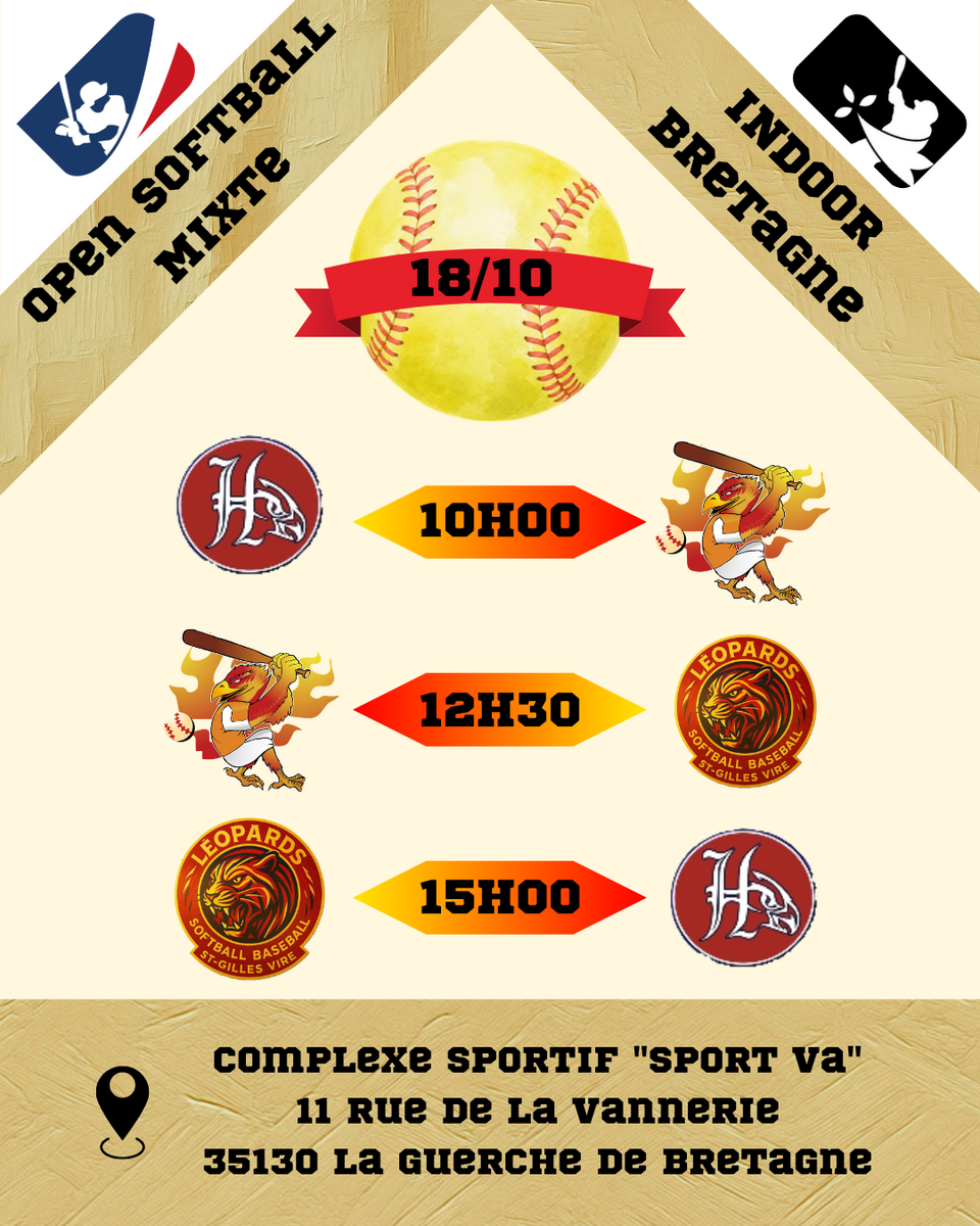 J1 - Open Softball Mixte INDOOR 2026-2027